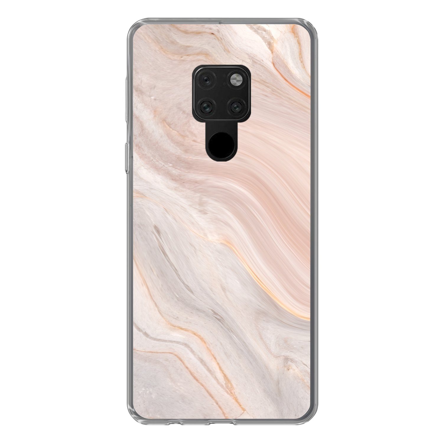 MuchoWow Handyhülle für Huawei P40 Lite Marmor - Muster - Pastell - Abstrakt - Marmoroptik, Handy Case, Silikon, Bumper Case Dünn