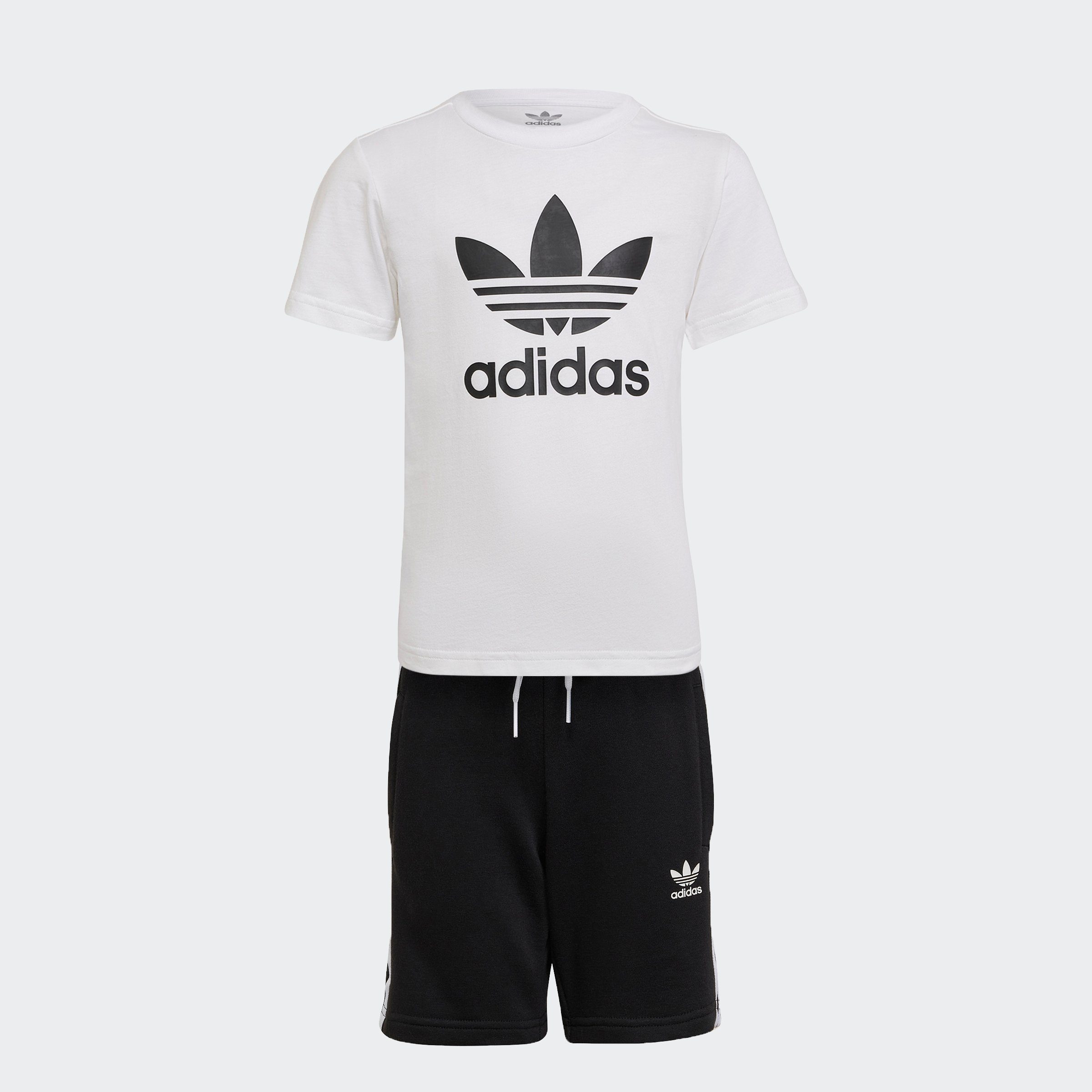 adidas Originals Trainingsanzug ADICOLOR UND SET Black White (2-tlg) SHORTS 