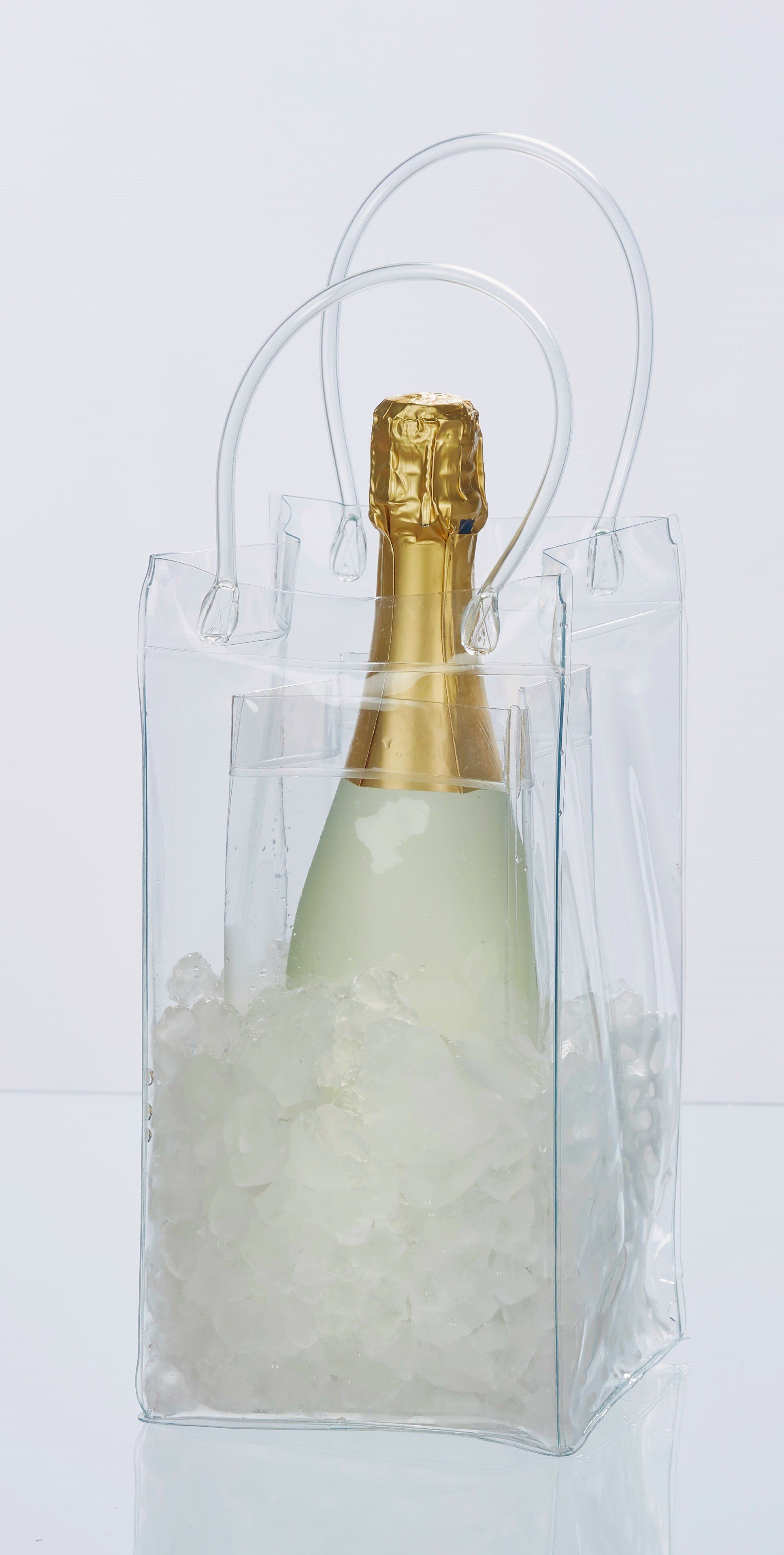 Weinflaschenhalter Flaschenkühler Eistasche, 2er Set transparent
