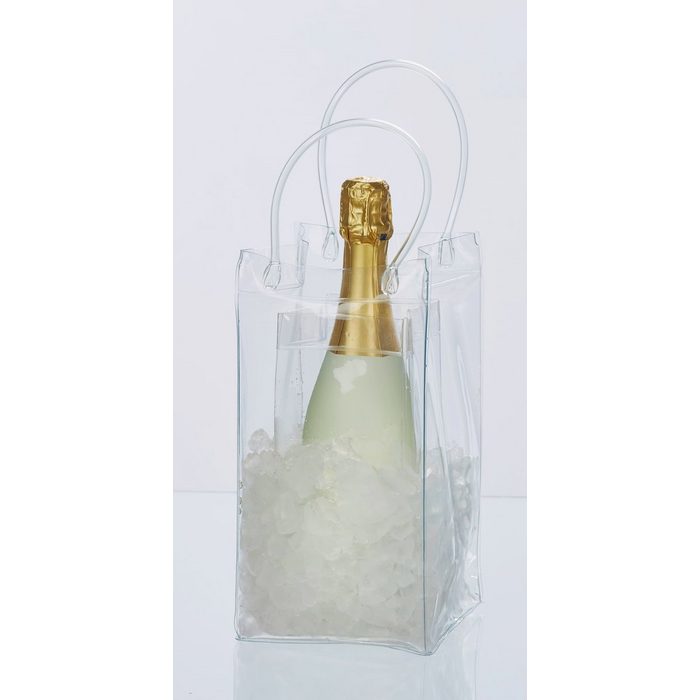 JOKA international Weinflaschenhalter Flaschenkühler Eistasche 2er Set transparent (2-St)