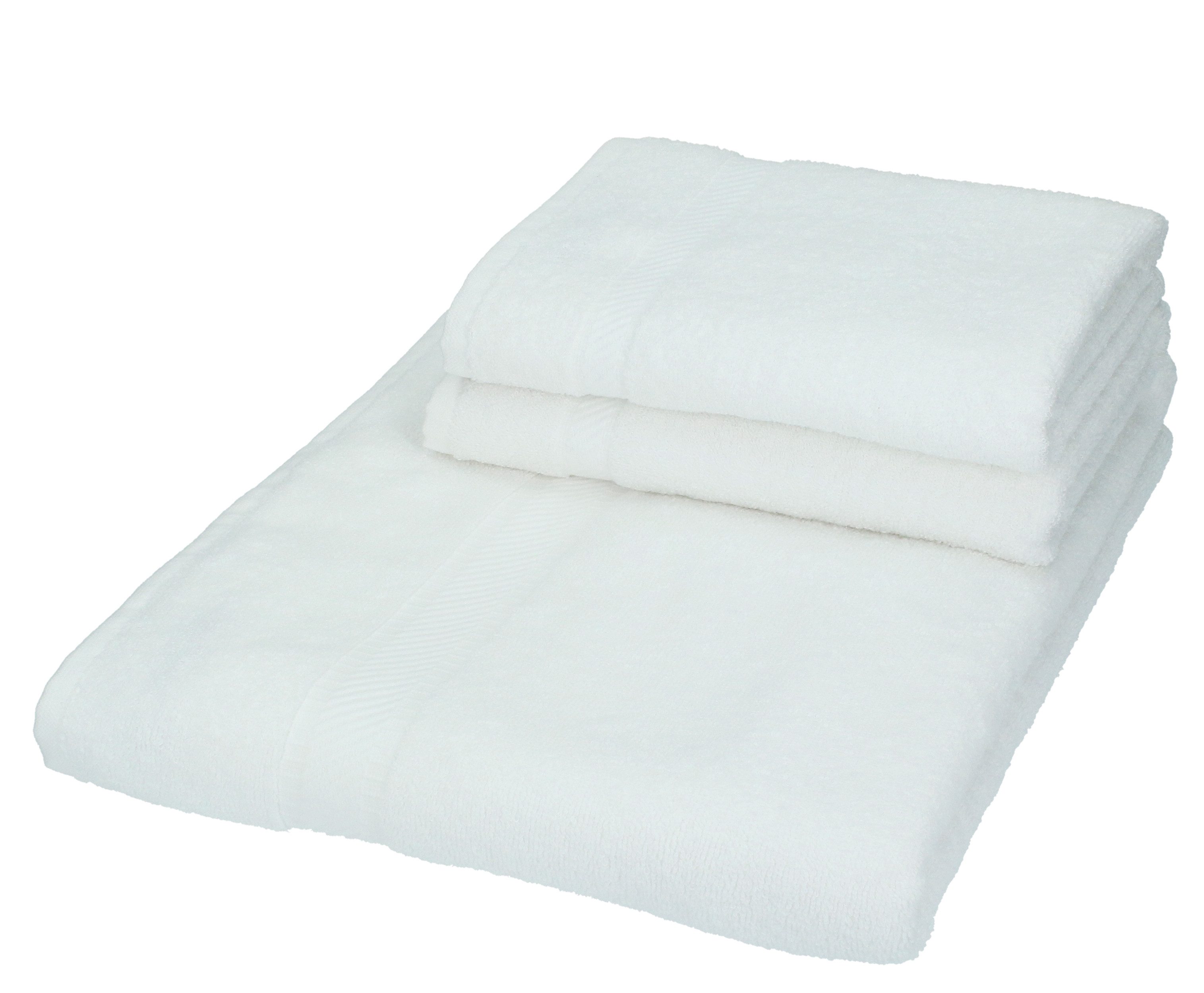 Betz Badetuch 3-TLG. XXL Badetuch Set Palermo Farbe weiß, (Set, 3-St)