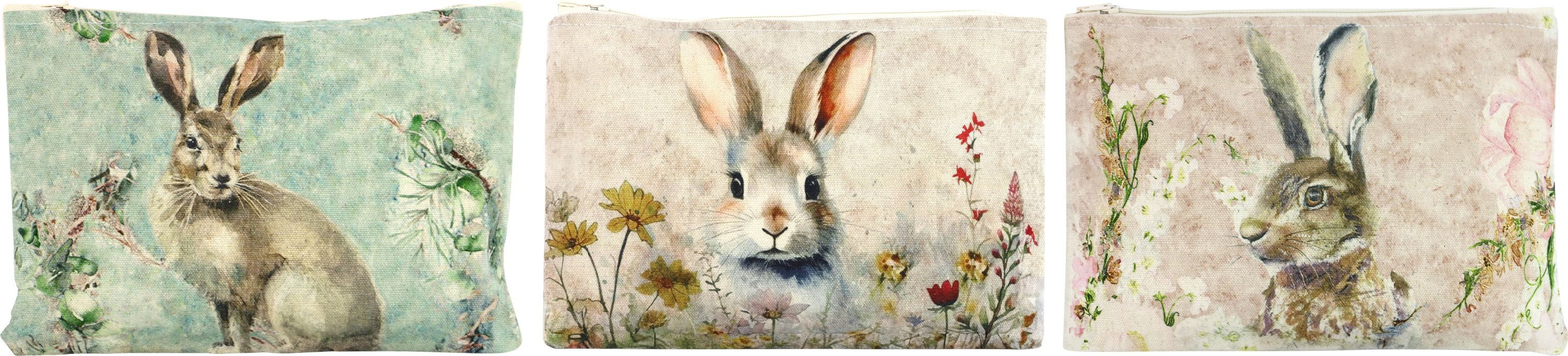 FURNARO Handtasche (3-tlg. Taschenset), Weicher Baumwollstoff mit detailreichem Print