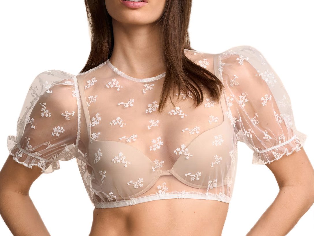Krüger Madl Dirndlbluse Dirndlbluse Henna Blümchen ecru