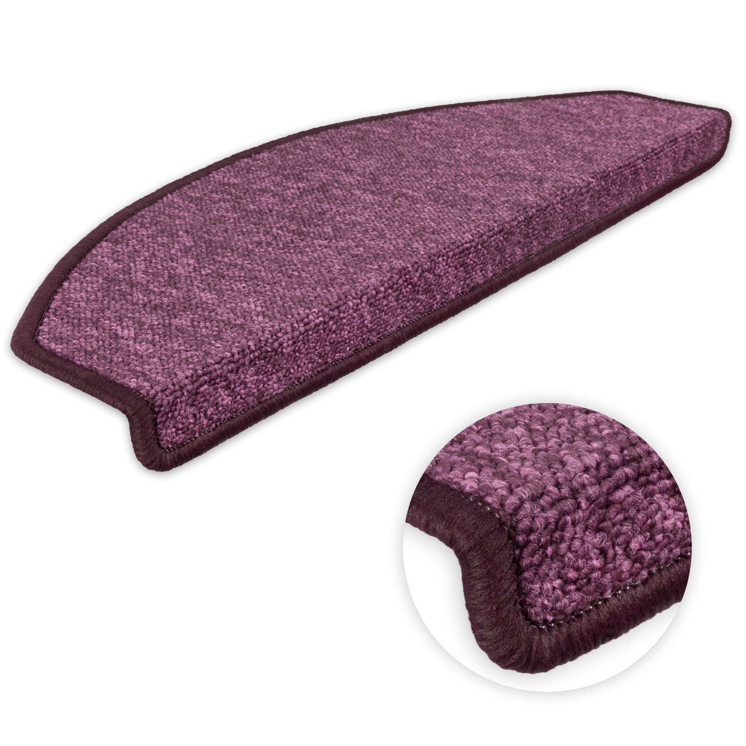 Stufenmatte Stufenmatten Imago Halbrund Aubergine 14 Stück, Metzker®, halbrund, Höhe: 5 mm, 14 Stück im Set - Aubergine