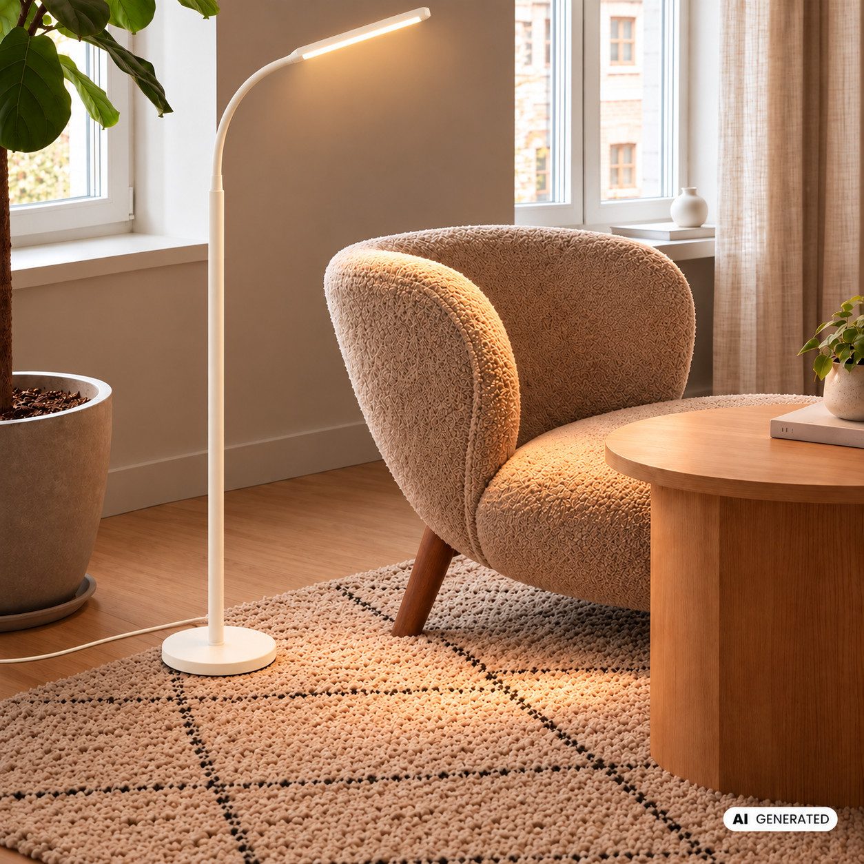Briloner Leuchten LED Stehlampe USB-C Stehleuchte Dimmbar Leseleuchte Arbeitslampe, LED fest integriert, 21x170 cm Schwarz/Weiß 6W Wohnzimmer Flur Schlafzimmer