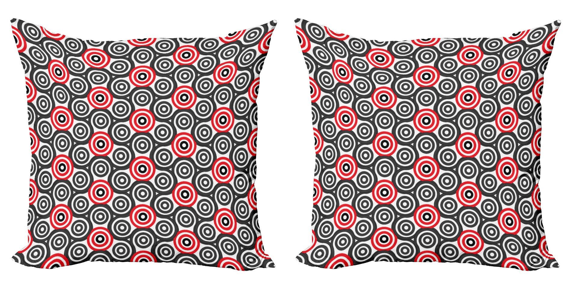 Kissenbezüge Modern Accent Doppelseitiger Digitaldruck, Abakuhaus (2 Stück), Geometrisch Oval Mosaic