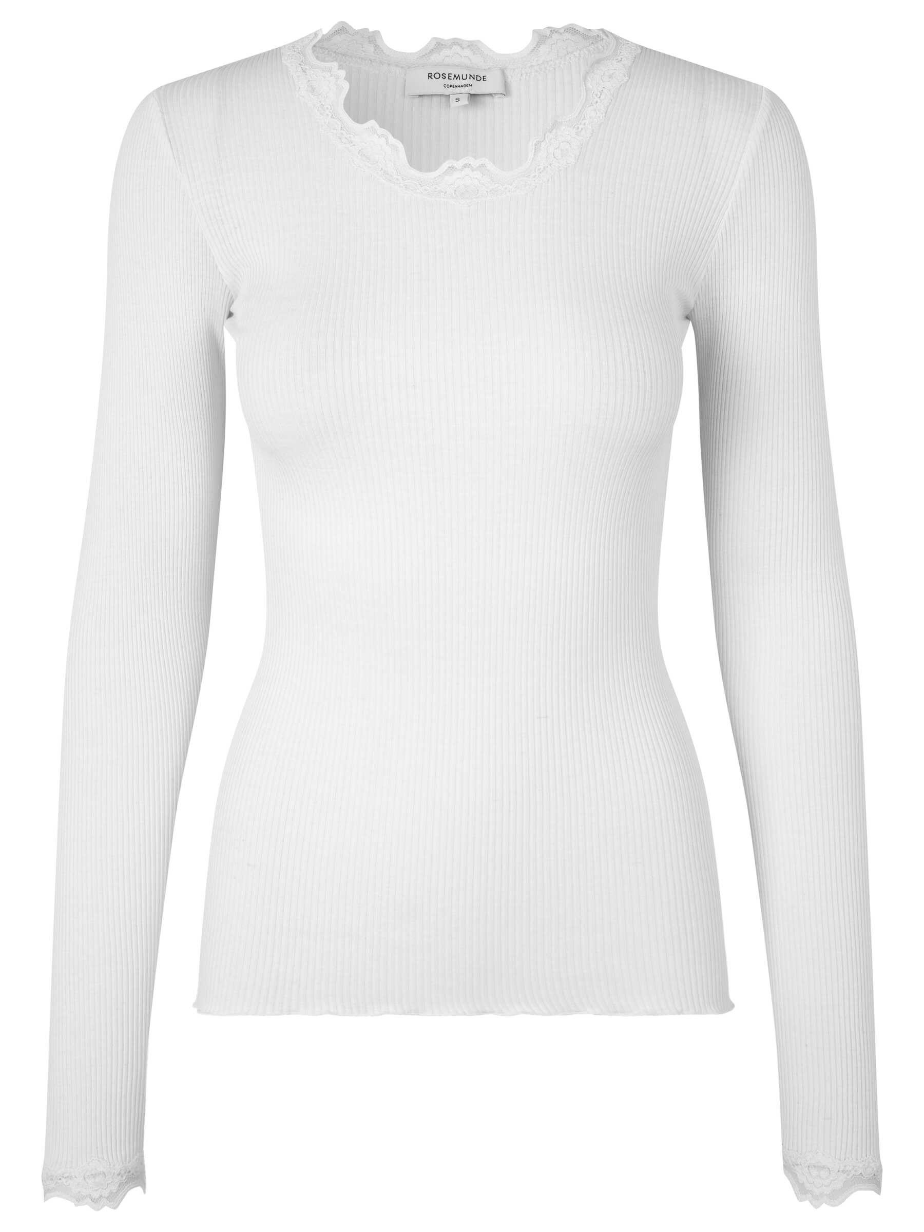 rosemunde Longsleeve Babette silk shirt mit Seide Langarm, mit Spitze, feminin, bequem, Seidenmix