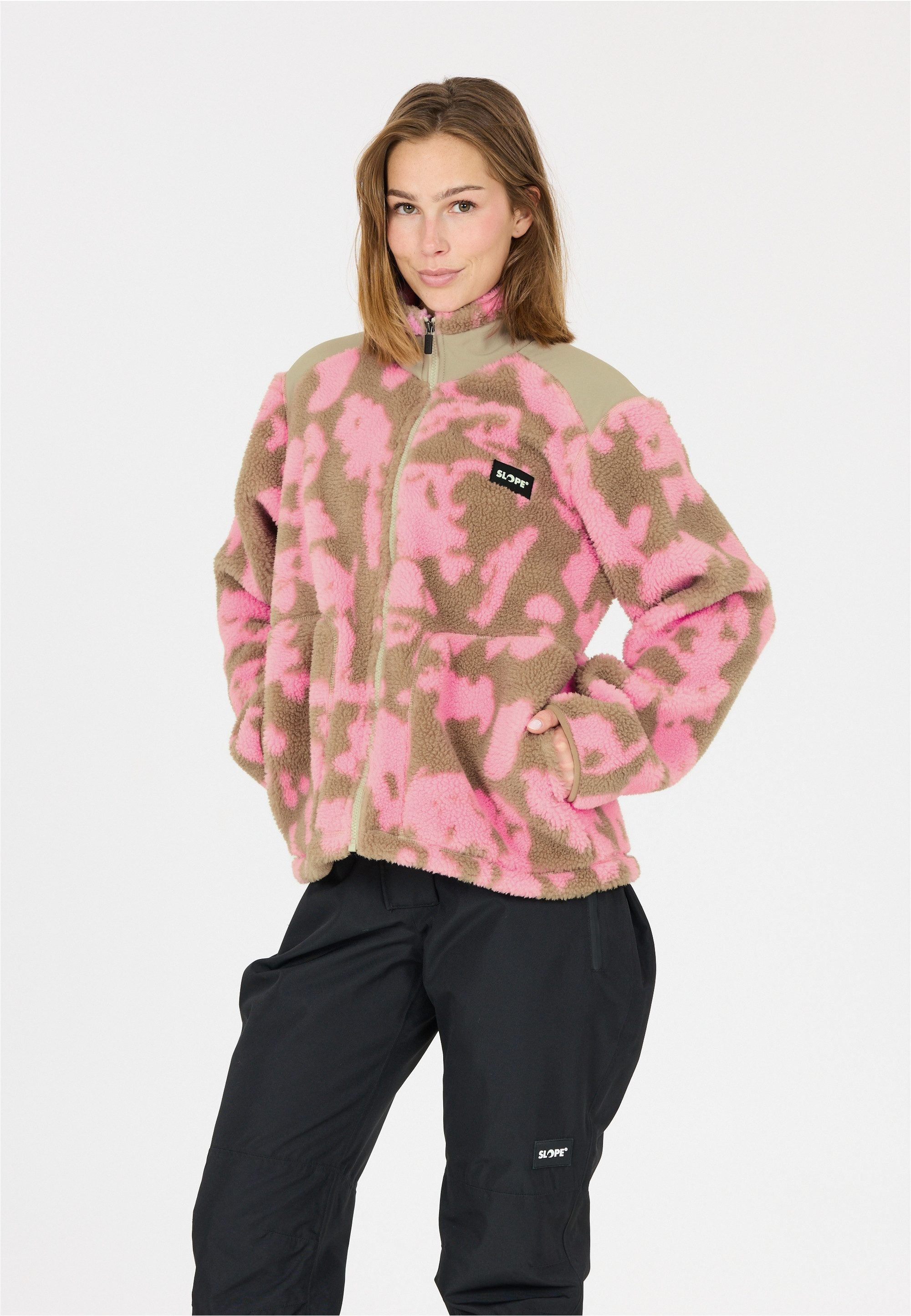 SLOPE Fleecejacke Kendor aus wärmendem Teddy-Stoff