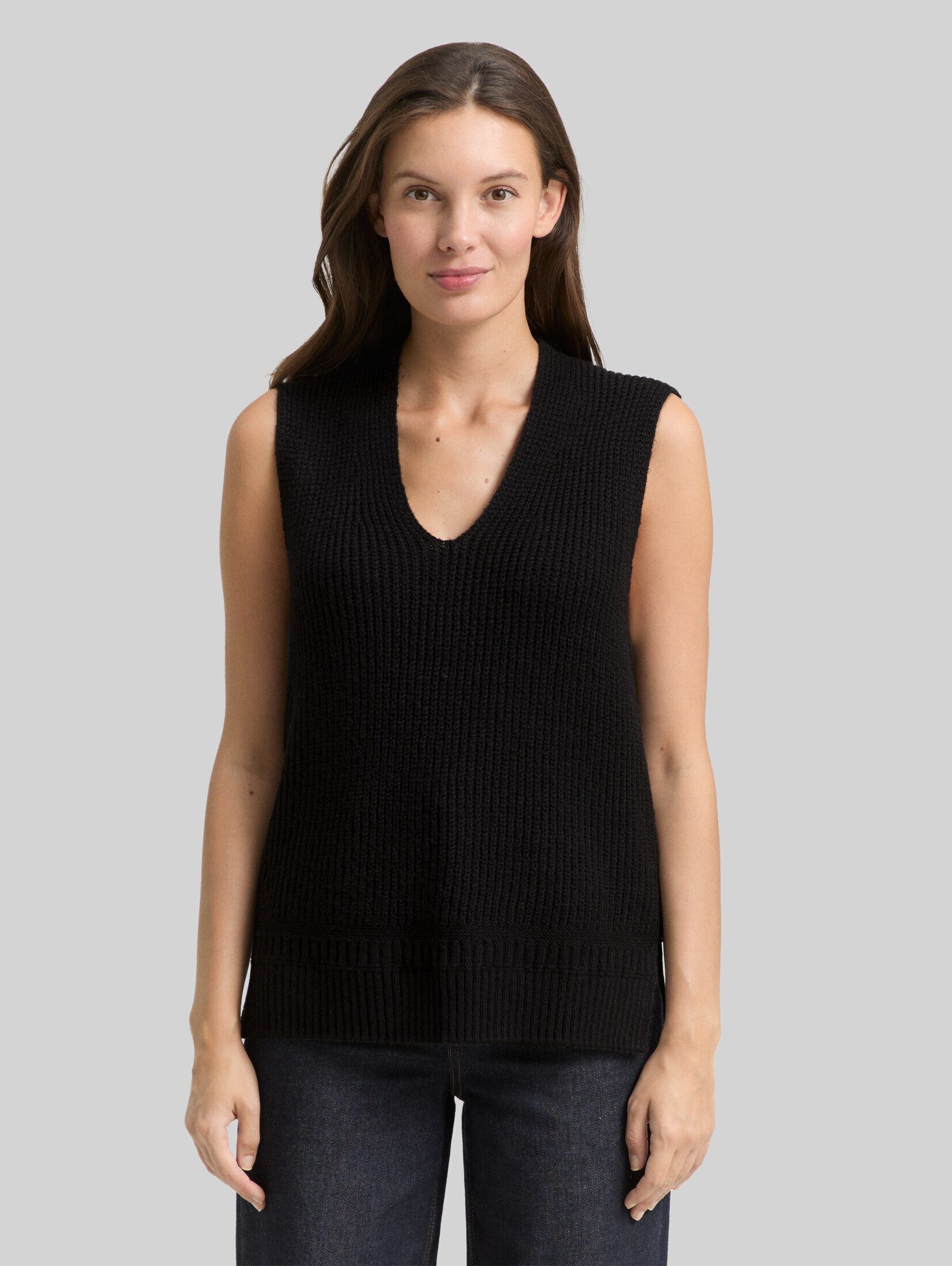 TOM TAILOR Strickpullover Pullover & Strickjacken Pullunder mit V-Ausschnitt