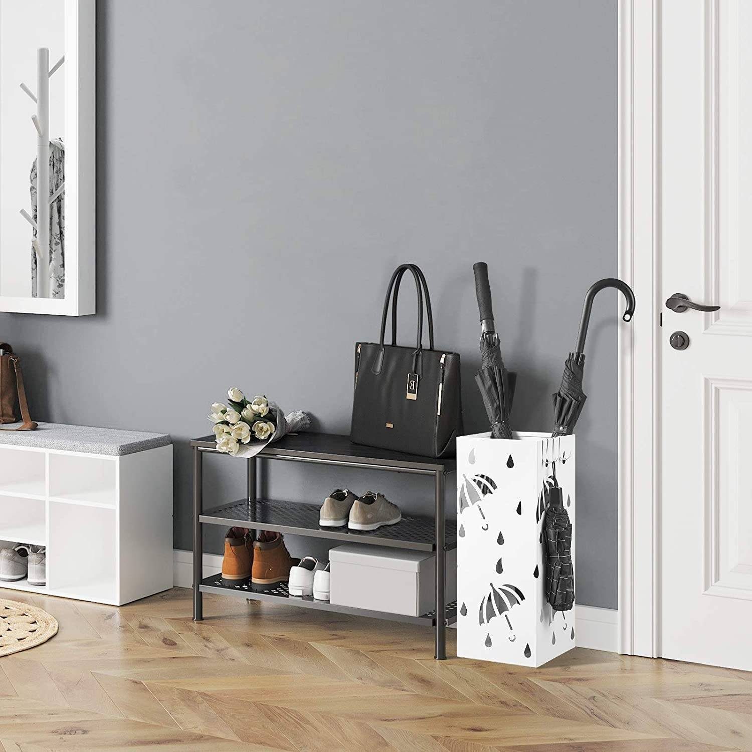 Woltu Schirmständer (1 St), Regenschirmständer mit Wasserauffangschale