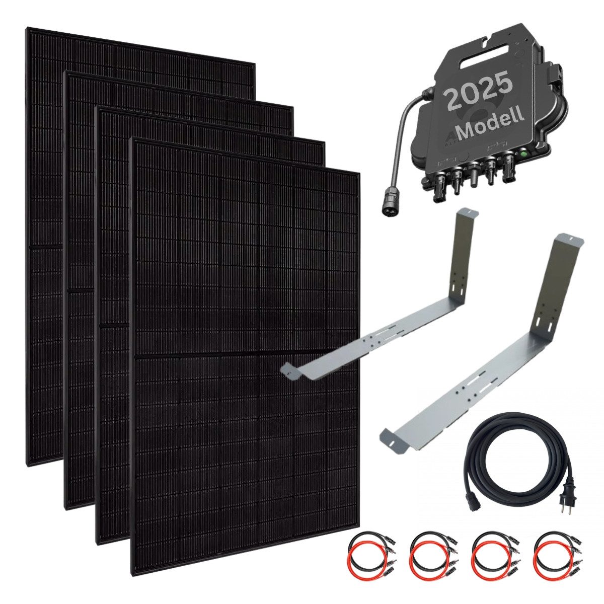 MyVoltaics Balkonkraftwerk MyCarport XXL Balkonkraftwerk 2000+ Watt, 2000 W, bifaziale Module (bis zu +30% mehr Modulleistung), (Set, 9-St., 4 Glas-Glas Solarmodule bifazial Wechselrichter steckerfertig), Genehmigungsfrei, jetzt mit versandkostenfreier Lieferung