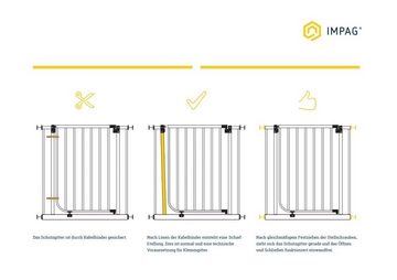 IMPAG Schutzgitter Treppenschutzgitter Treppenschutzgitter Safe Step ohne Stolperkante 103 - 111 cm