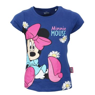Disney Kurzarmshirt Disney Minnie Maus Kinder Sommerset Shorts plus T-Shirt Gr. 104 bis 134, 100% Baumwolle