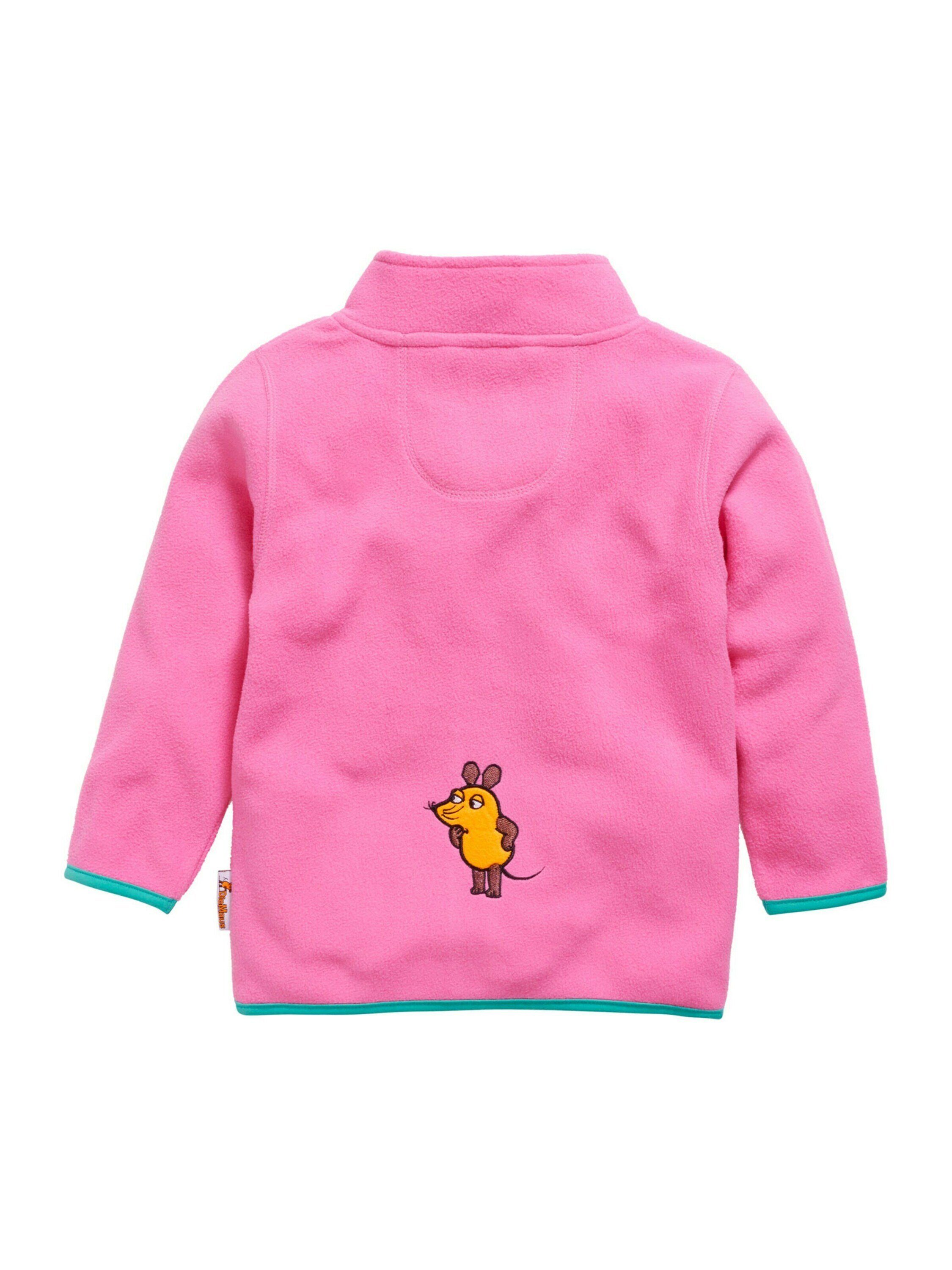 Playshoes Fleecejacke DIE MAUS Stickerei pink (1-St)