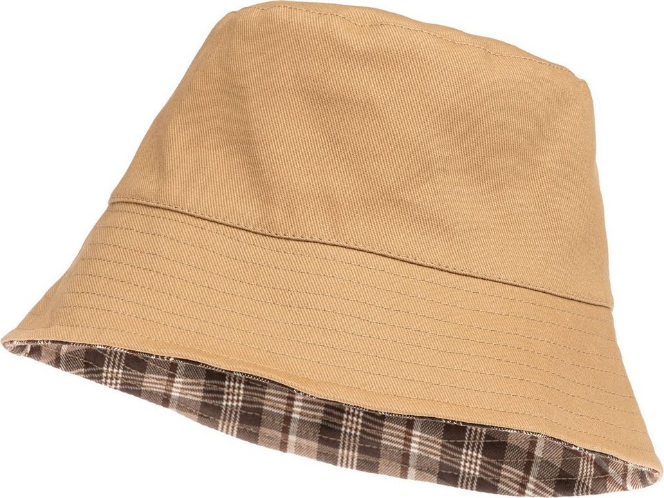 Caspar Fischerhut HT021 lässiger Unisex Sommer Fischerhut Bucket Hat zum  Wenden Uni oder Karo Muster