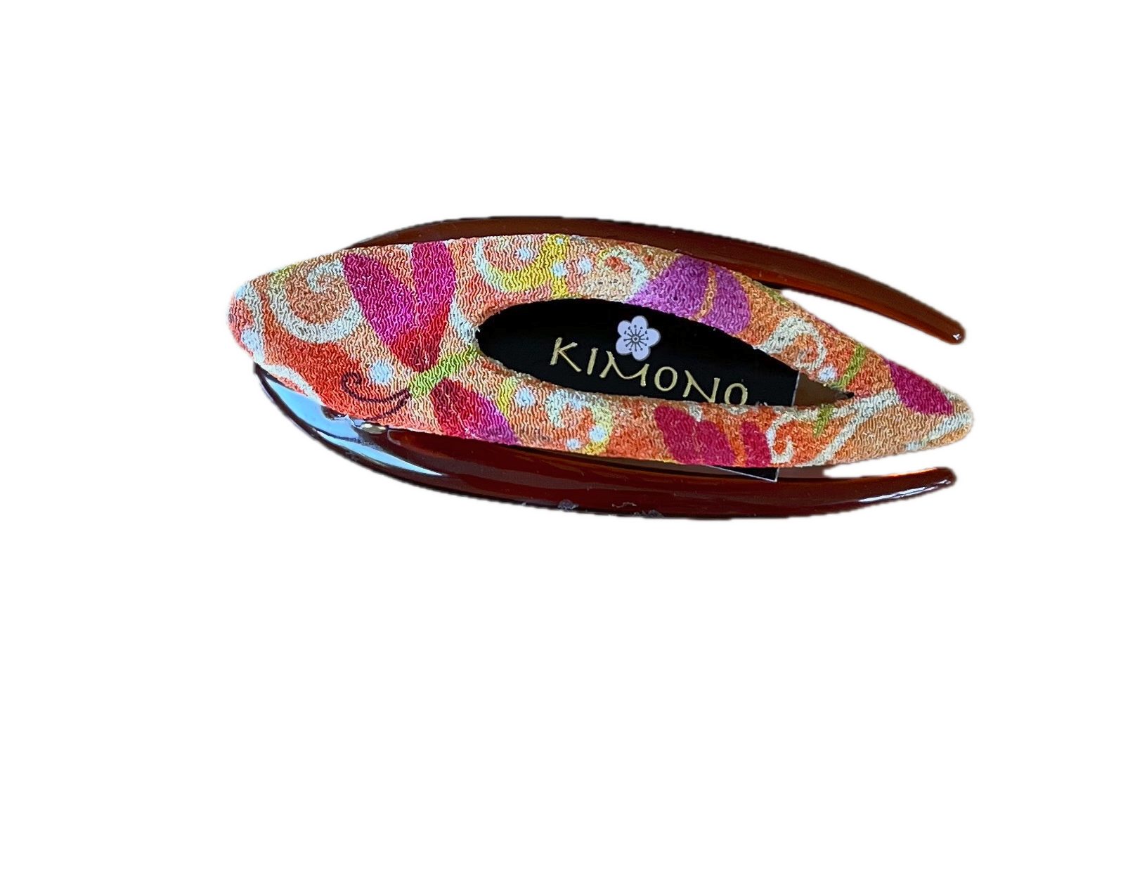 LK Trend & Style Haarklammer kleiner Bogen, außergewöhnlich schöne Haarspange, Neu aus New York, langlebiges Accessoire, Kimono steht für hochwertige Qualität, jeder Haarclip kann je nach Schnitt des Stoffes variieren, Unikat