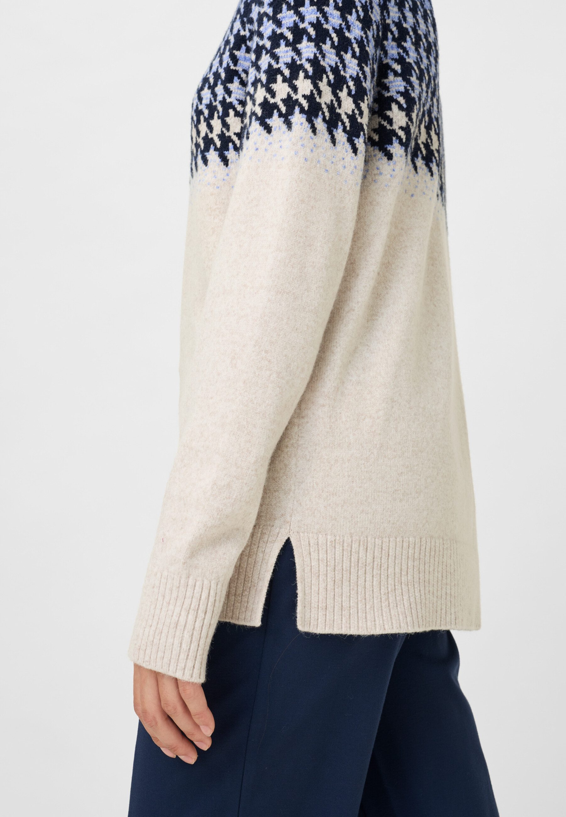 Olsen Pullover mit Hahnentrittmuster