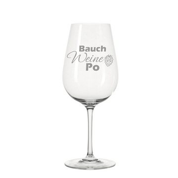 KS Laserdesign Weinglas Leonardo mit Gravur - Bauch, Weine, Po - witzige Geschenke, Glas, Lasergravur