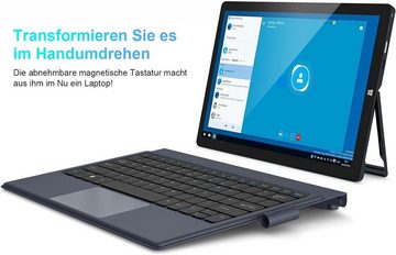 AWOW Tablet (10,1", 256 GB, Windows 11, Tablet pc und abnehmbarer deutscher qwertz tastatur mini laptop)
