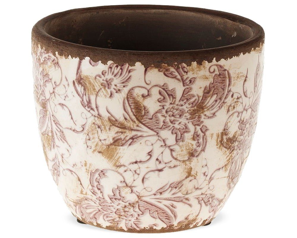 matches21 HOME & HOBBY Blumentopf »Pflanztopf Ton Vintage Ornamente