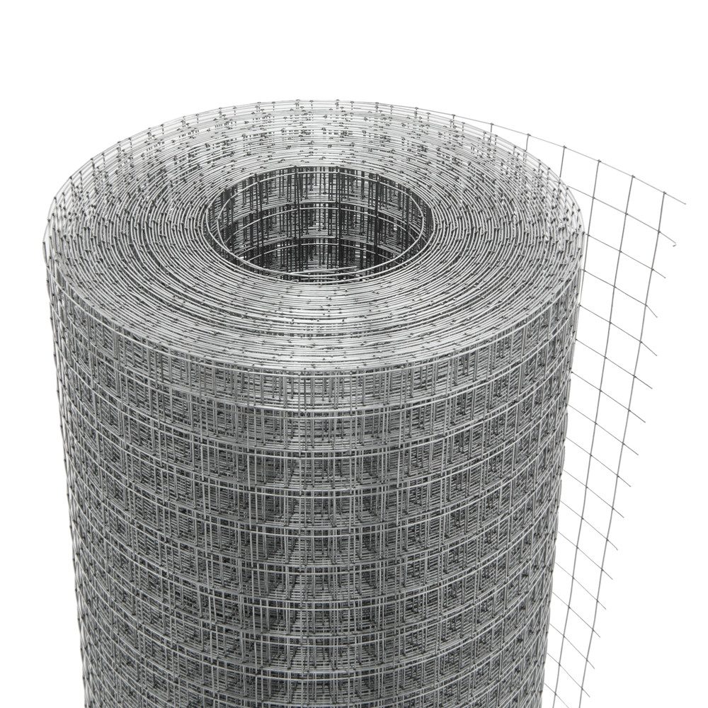 ECD Germany Volierendraht Drahtgitter Stahl verzinkt Maschendraht 4-Eck Drahtzaun Schweißgitter, (1-St), Grau Maschendrahtzaun 1x10 m Maschengröße 19x19mm Drahtstärke 0,75 mm
