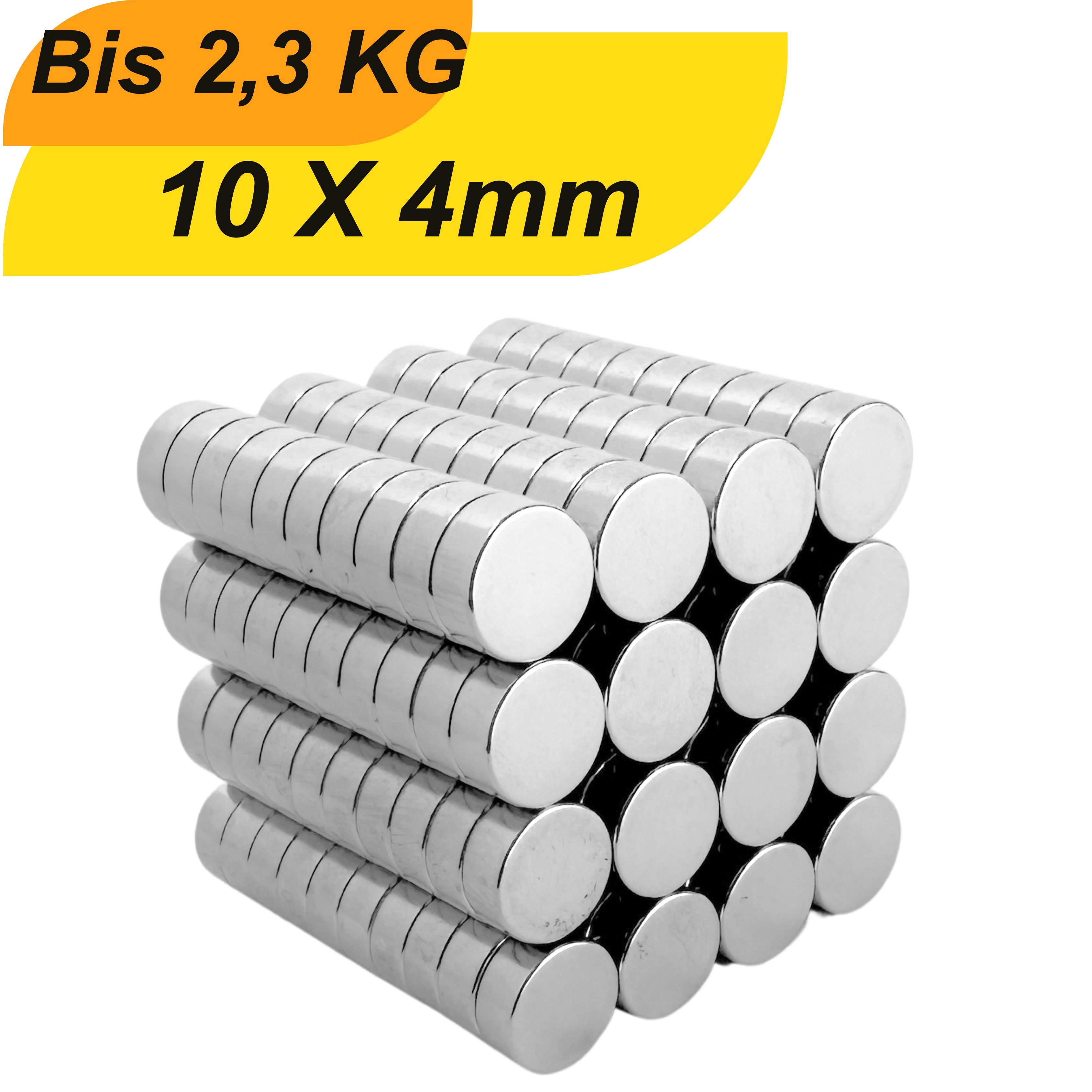 Magnet Neodym Magnet 10 x 4 mm Supermagnete hohe Haftkraft Scheibenmagnet
