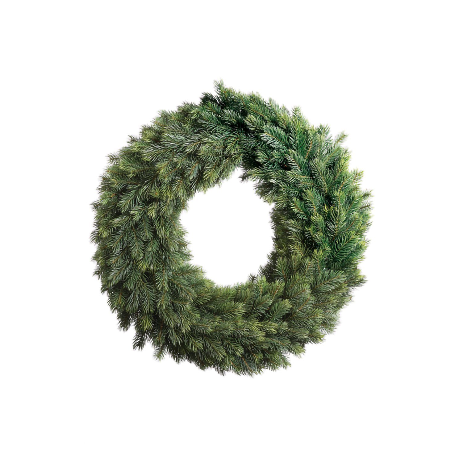 Kunstzweig TANNENKRANZ Kunstblume - Ø 60cm - grün - Kunstfasern/Styropor, Fink, Runder Dekokranz - Adventskranz & Türkranz - Handgebunden