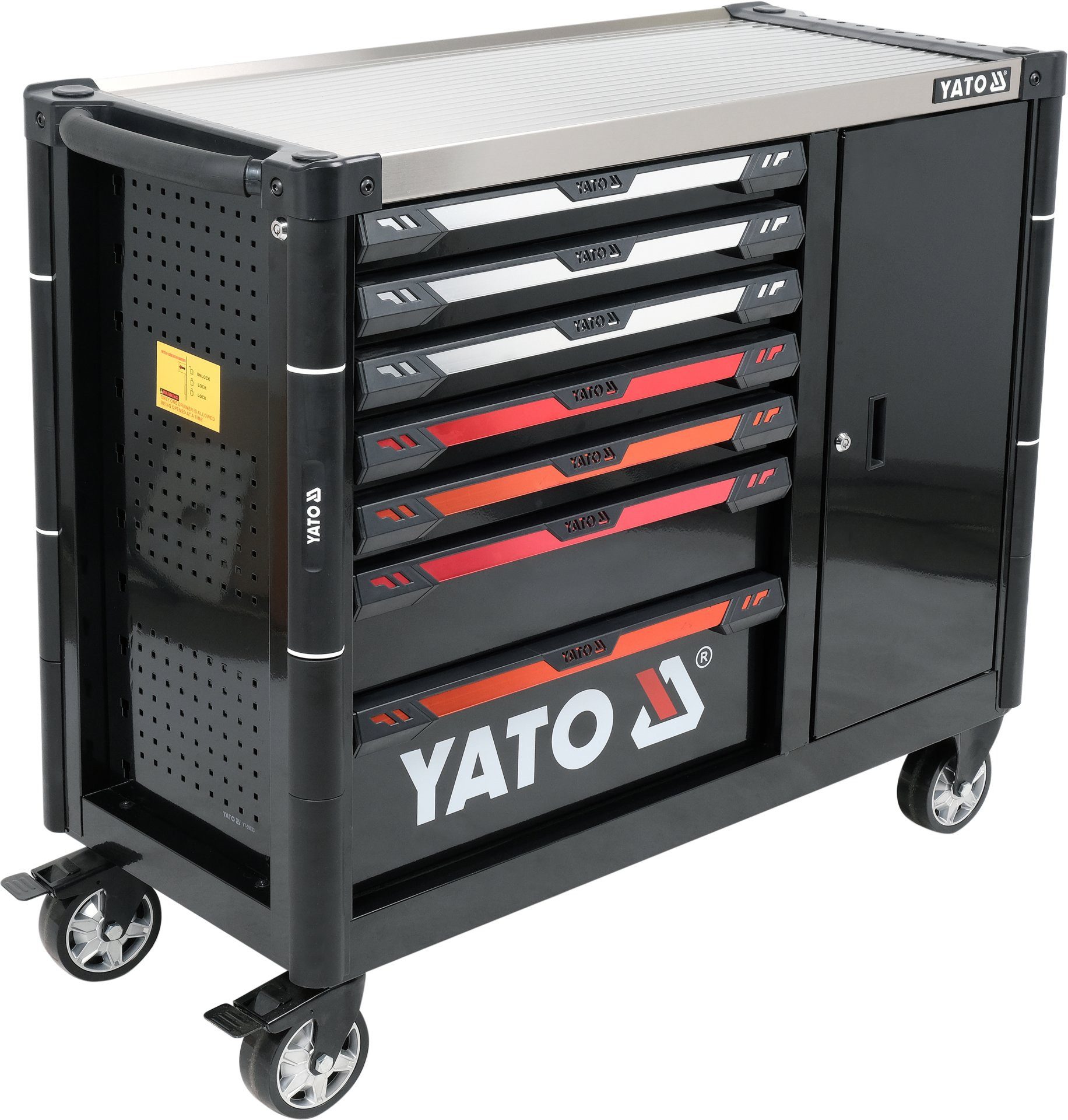 Yato Werkstattwagen Werkstattwagen 1100x990x480mm mit 7 Schubladen, Stabil