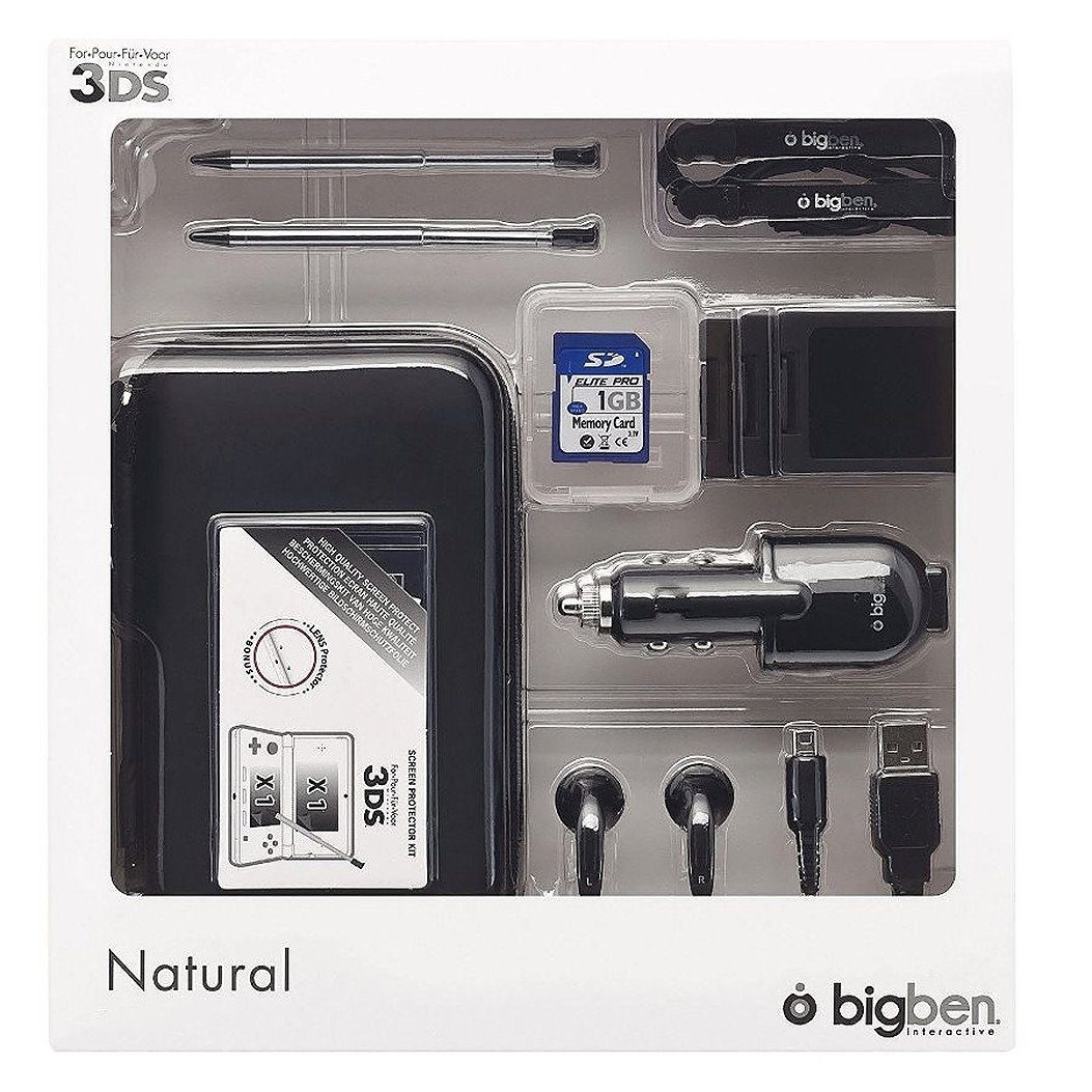 BigBen Bigben PACK Tasche 1GB SD-Karte Game-Case Hardcase für Nintendo 3DS  N3DS Konsole Zubehör Nintendo (Set, für Nintendo 3DS)
