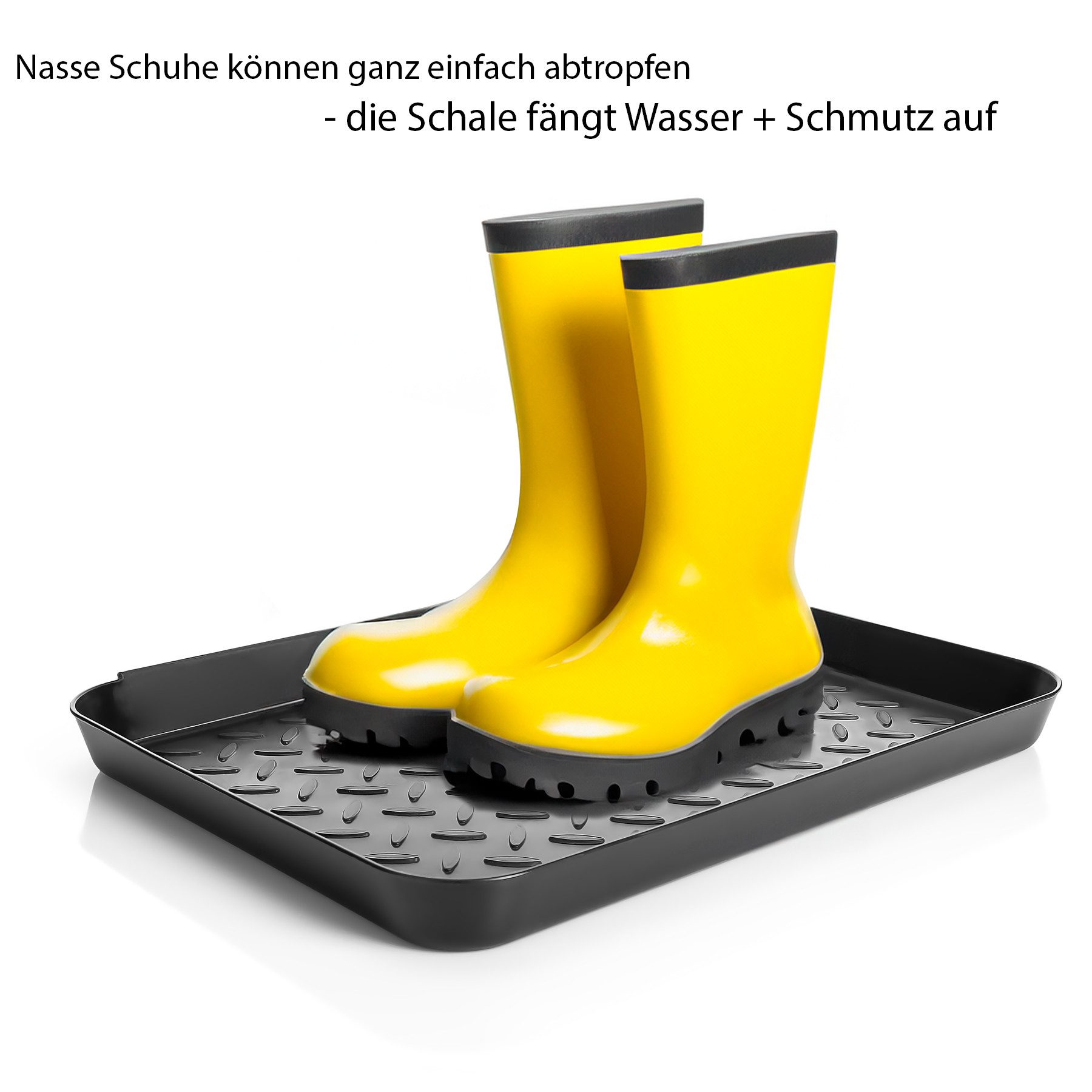 BigDean Blumentopf 3 Stück Schuhabtropfschale stapelbar in Anthrazit- Schuh günstig online kaufen