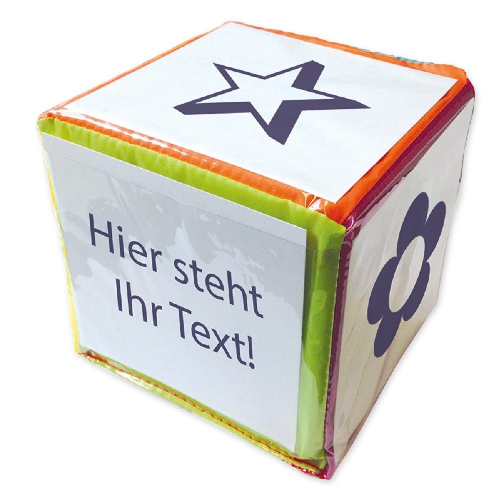 TimeTEX Spielesammlung Blanko-Würfel mit Einstecktaschen 15 cm