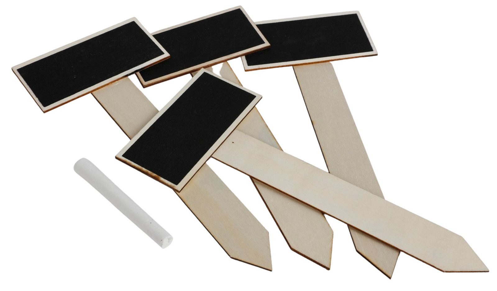 Progarden Gartenstecker Pflanzen Stecketiketten aus Holz mit Beschriftungsfeld 4er-Set