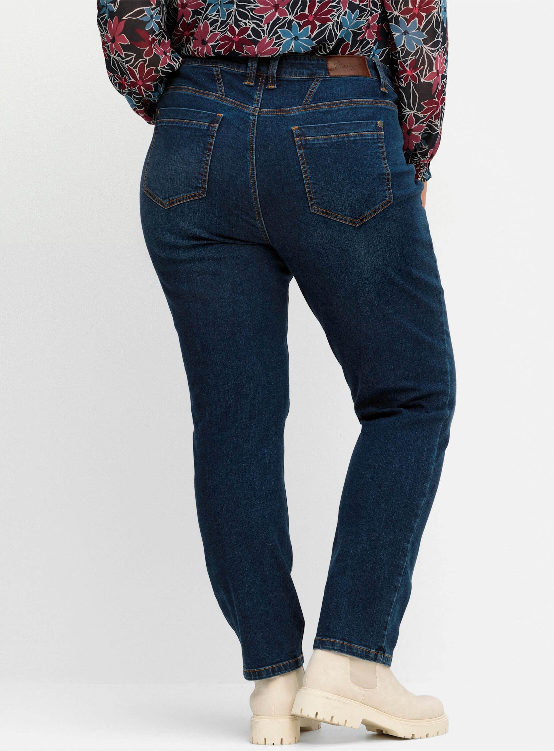 Sheego Bequeme Jeans Stretch-Jeans normal PIA, aus elastischem Denim