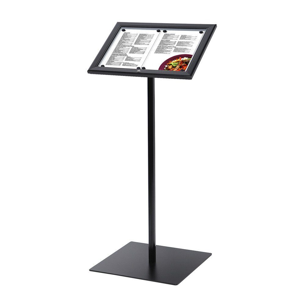 Showdown Displays Hängevitrine Speisekartenständer für Außen - 2x DIN A4 - Aluminium - Schwarz (1-St)