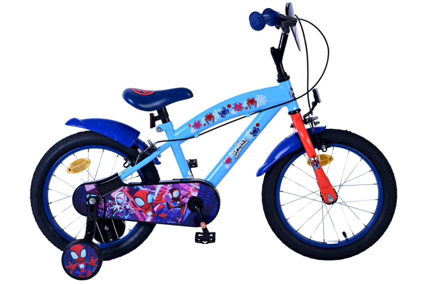 Kinderfahrrad Volare Spidey Kinderfahrrad für Jungen - 16 Zoll in Blau – 2 Bremsen