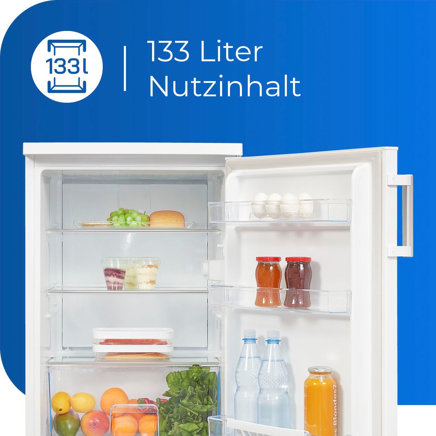 exquisit Kühlschrank KS16-V-H-010D weiss, cm 85,5 weiß hoch, 56 cm breit