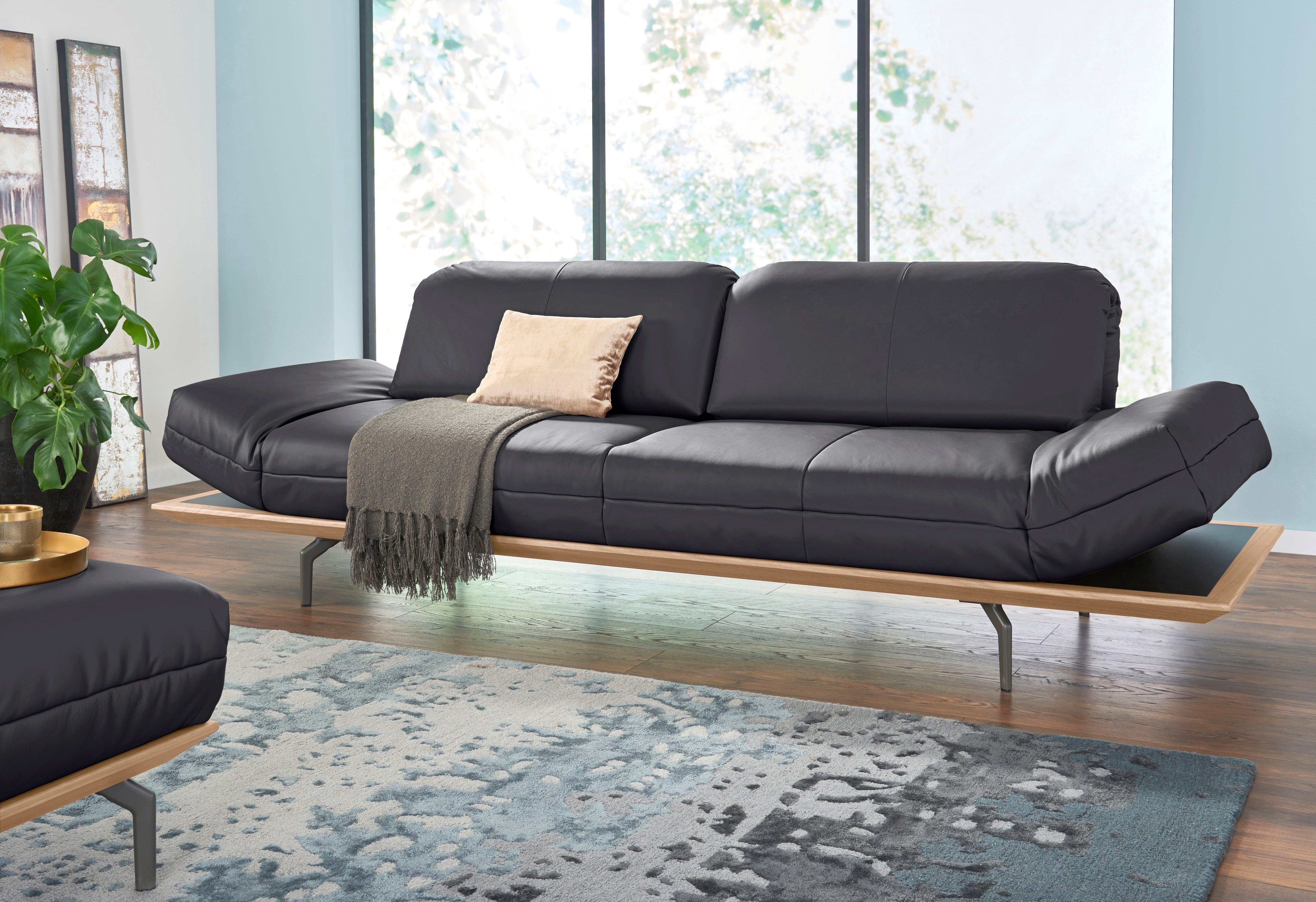 Creation BY ROLF BENZ 3-Sitzer CR.420, Designsofa, Loungesofa, in 2 Qualitäten, Holzrahmen in Eiche Natur oder Nußbaum, Breite 232 cm