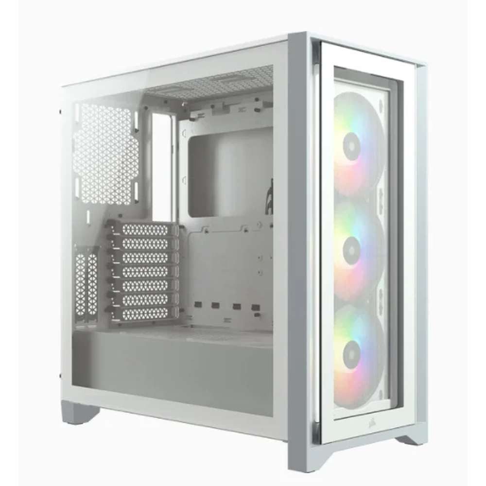 Corsair PC-Gehäuse Corsair iCUE 4000X RGB Midi Tower Weiß
