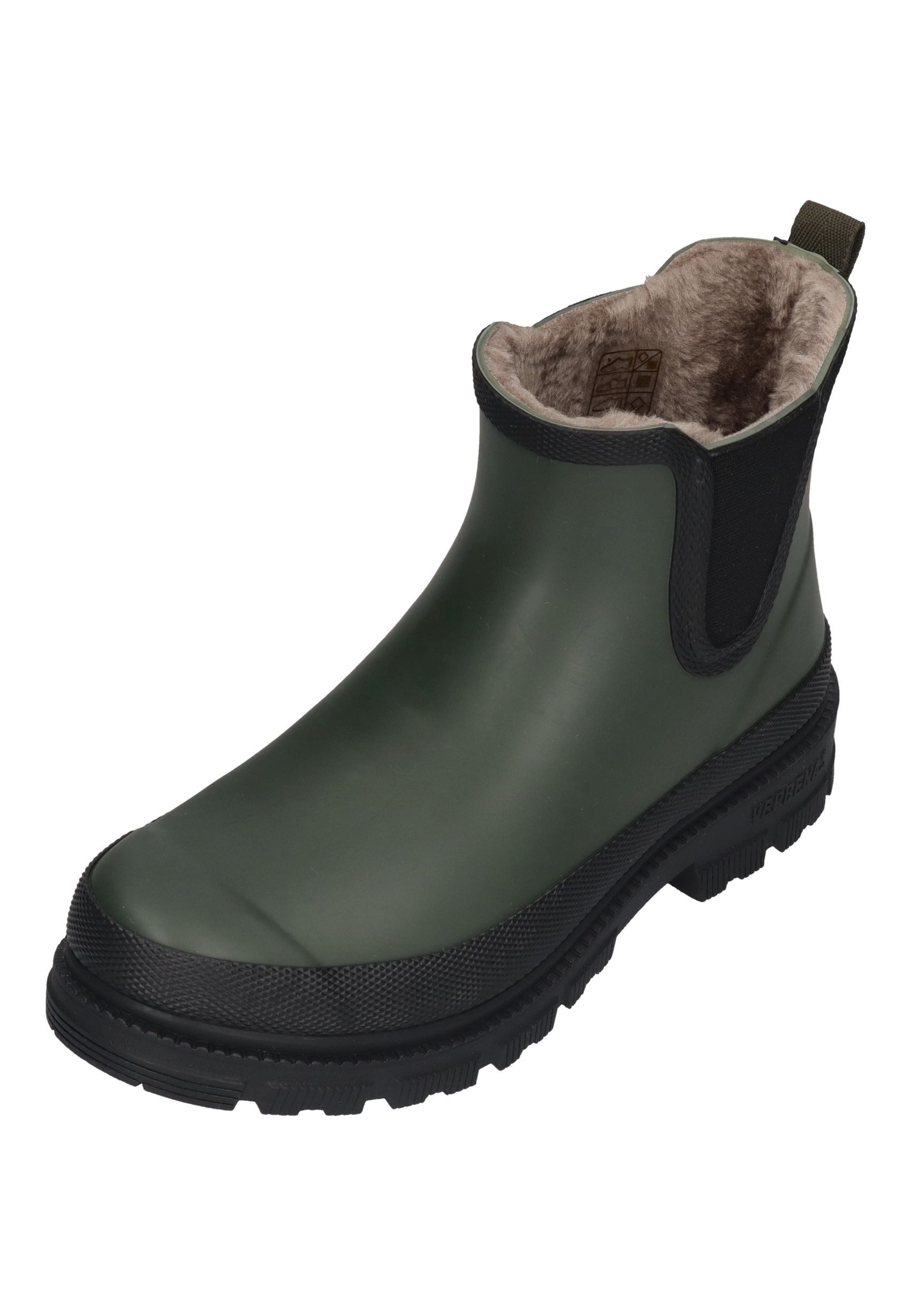 VERBENAS LUA FUR SMOOTH Gummistiefel Kaki Black