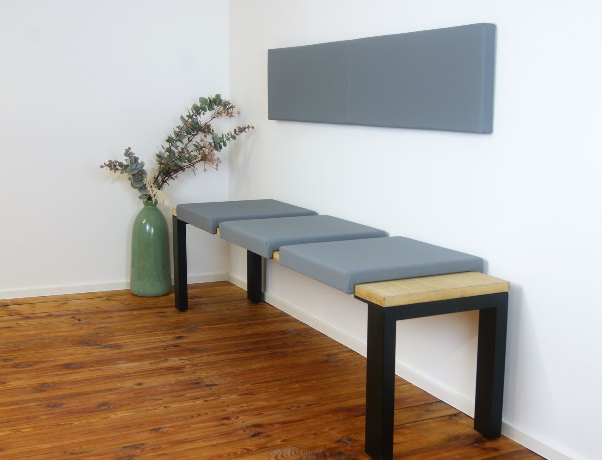 Lycce Bankauflage Klemmkissen 2 Leisten (kein Verrutschen) weiches Подушки für Bank, (1 St)