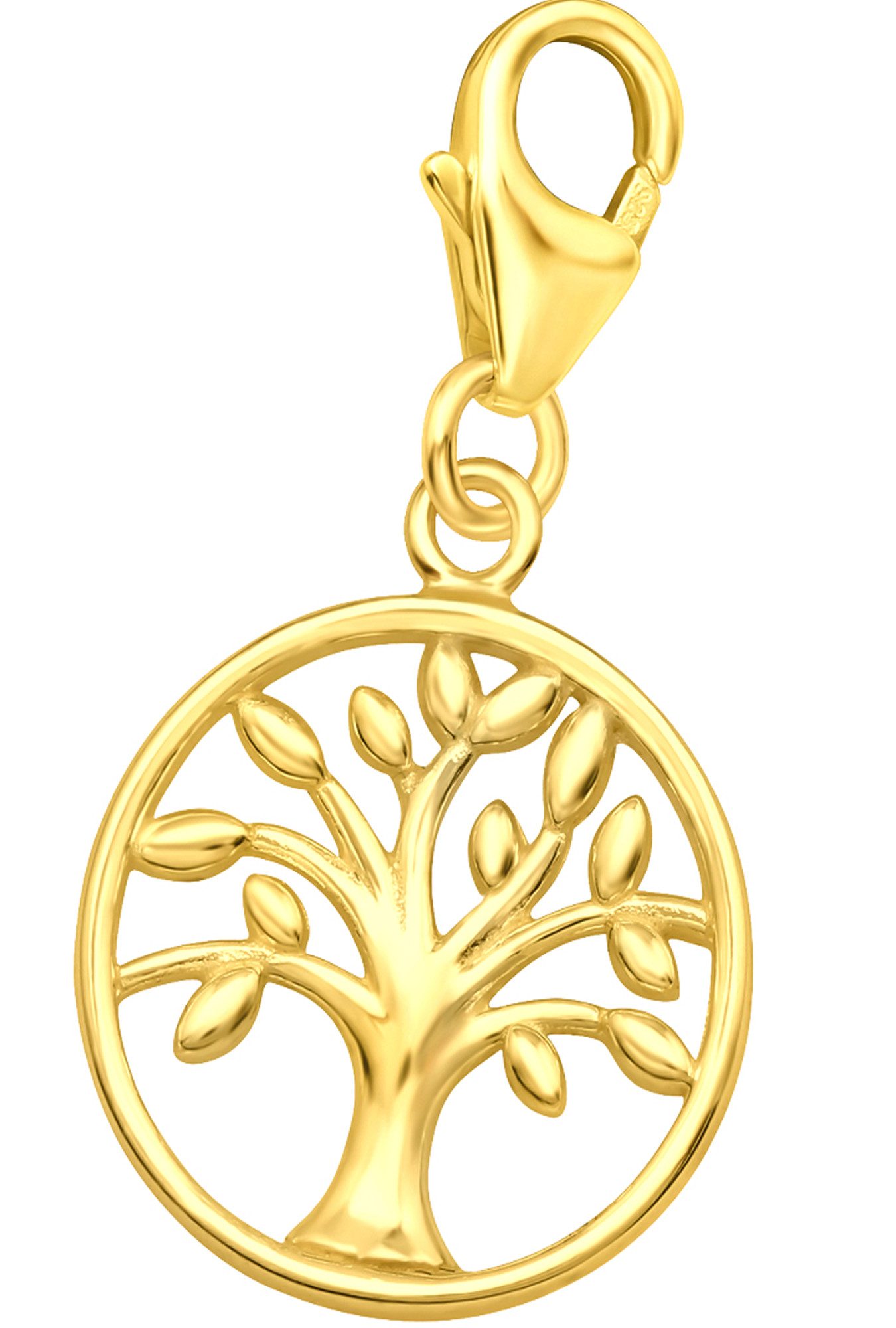 Limana Charm-Einhänger Lebensbaum Damen Anhänger 925 Silber Karabiner Geschenk (inkl. Schmuckbox), Geburtstag Jahrestag Hochzeitstag Weihnachten Muttertag Valentinstag