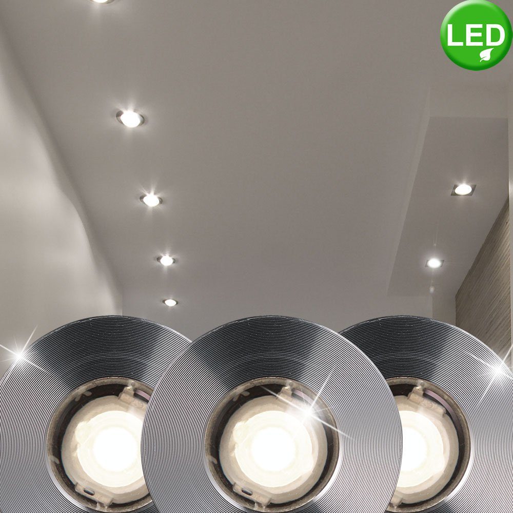 Nordlux LED Einbaustrahler, LED-Leuchtmittel fest verbaut, Warmweiß, 3er  Set LED Decken Einbau Leuchten Schrank Beleuchtung Strahler