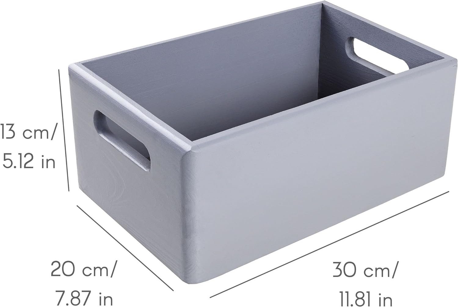 Creative Deco Holzkiste Obstkiste Korb 30x20x13cm (1cm) mit Griffen ohne De günstig online kaufen