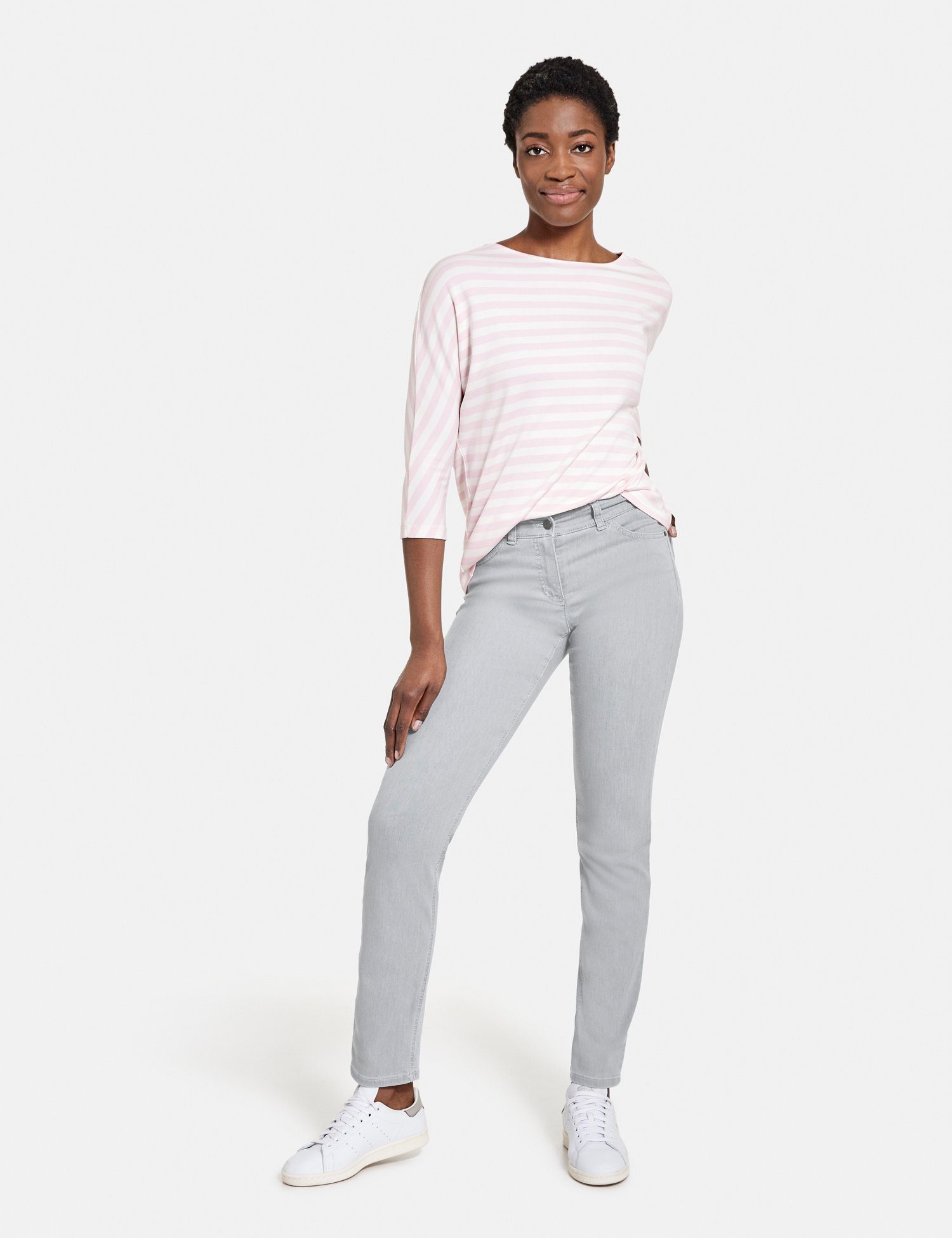 Fit WEBER grey Hose Slim light 5-pocket GERRY Slim-fit-Jeans denim