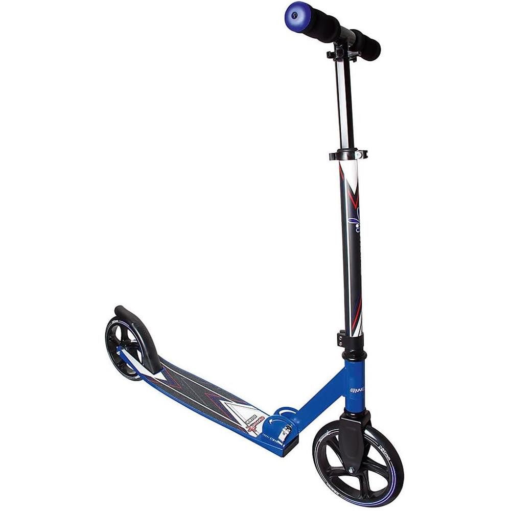 Cityroller Aluminium Scooter 205mm blau Tretroller für Kinder und Erwachsene