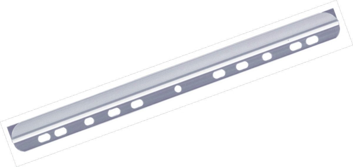 DURABLE Prospekthülle Klemmschienen A4 mit Abheftleiste für 60 Blatt transparent VE=50 Stück