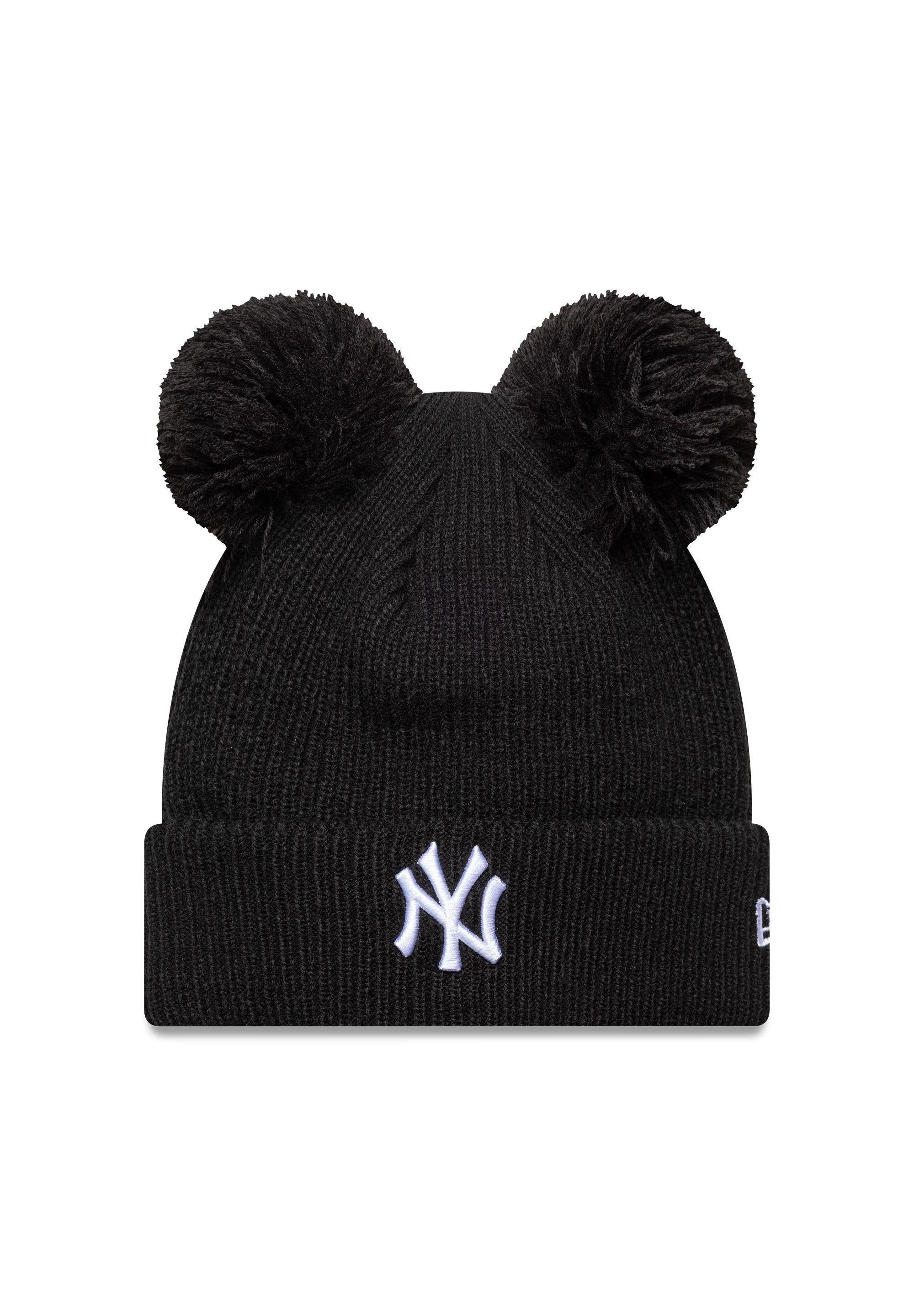 New Era Bommelmütze New York Yankees Women Double Pom Beanie New Era MLB Schwarz (1-St)