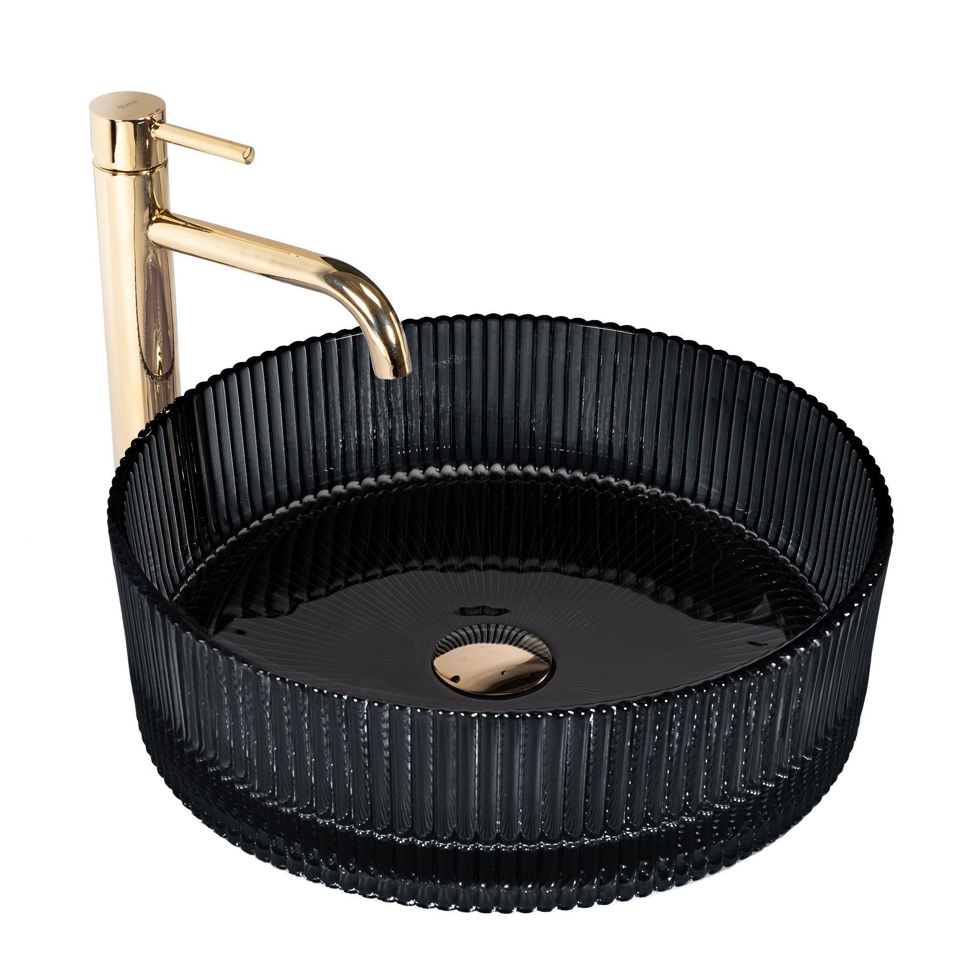 GTM Design Aufsatzwaschbecken Glas - Modern Waschbecken ohne Hahnloch Oval günstig online kaufen