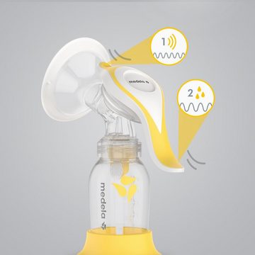 MEDELA Handmilchpumpe Handmilchpumpe Harmony Essentials Pack Set PersonalFit Flex Brusthaube, für zuhause und unterwegs