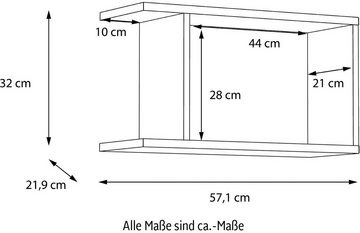 FORTE Wandregal, Breite ca. 57 cm